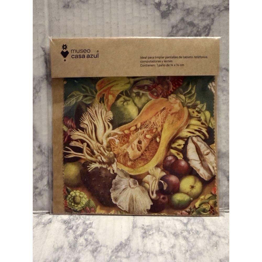 Microfiber Eyeglass Cleaning Cloth Still Life, Round Frida Kahlo Museum Mexico